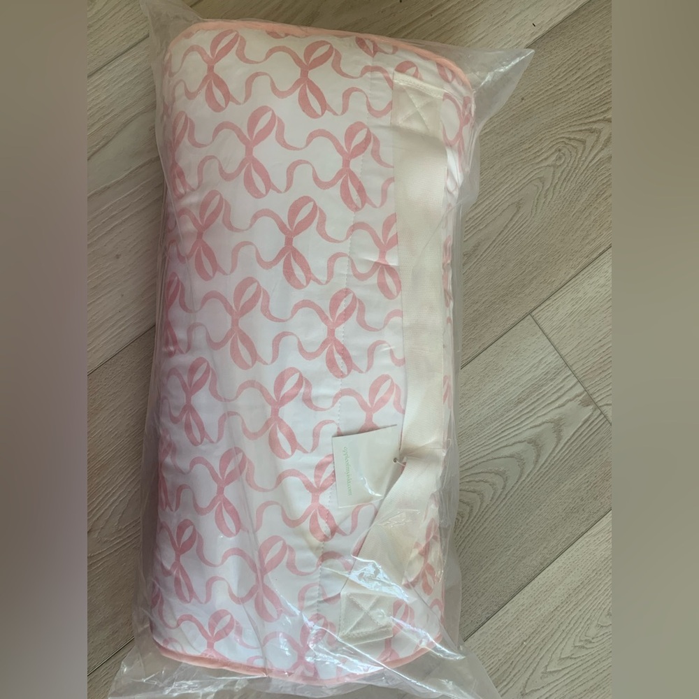 Kids Nap mat by apple of my isla pink bow